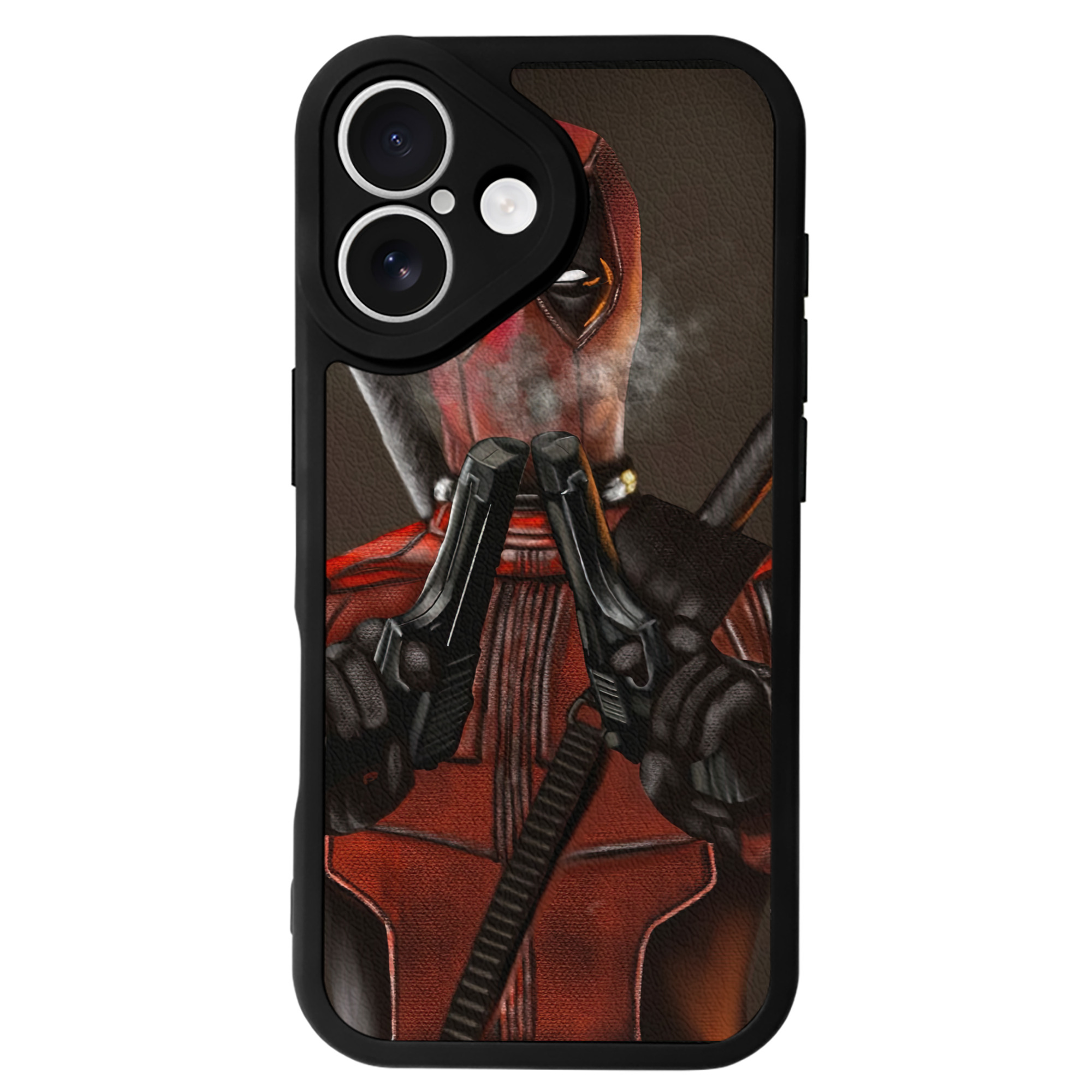 （画像用） Deadpool デッドプール 【iPhone 16シリーズ対応】シリコンスマホケース（レザー調） 材質：シリコン